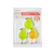 Крючки д/полотенец на липучке пластик 3шт листья