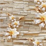 Пленка самоклеющ. цветы на сером фоне Р9449 (8м. 45 см)