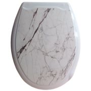 Сиденье д/унитаза пласт. «БЕЛЫЙ МРАМОР»