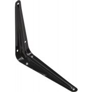 Кронштейн угловой (полкодержатель) 150 х 125 черный 6/8