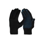 Перчатки  х/б с ПВХ Премиум размер -9  черные 75гр. /10шт./300/