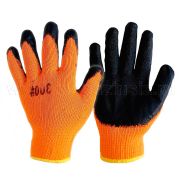 Перчатки утепленные Строительные 300  оранжевые,черный налодонник  /10/