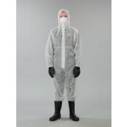 Комбинезон защитный с капюшоном,нетканный материал,XXL