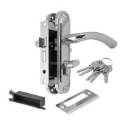 Замок врезной с ручками 0827/60-С NI никель (кл - вертушка)/Аверс/