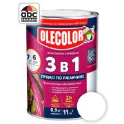 Грунт-эмаль по ржавчине 3 в 1белая 0,9 кг/14/Ole Color/