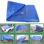 Тент 3м х 5м синий с люверсами 60гр/м2