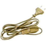Шнур для БРА с выкл. 1,9м золото FERON