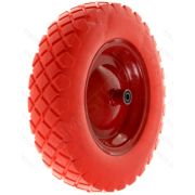 Колесо полиуретан. для тачки 4,80/4,00-8 под ось 20мм.(литое) оранжевое