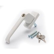 Ручка для пласт.окон с замком 2 ключа бел.