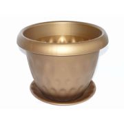 Кашпо «Розетта » с поддоном 2,8 л. золото