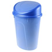Ведро для мусора с крышкой овальное 8,0 л.  голубое.слон.кость/Башкирия/