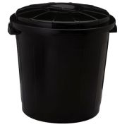 Бак пластмас. с крышкой 50 л. черный