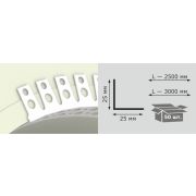 Угол белый штукатурн. арочный перфор.25 х 25  2,5 м/50 шт/