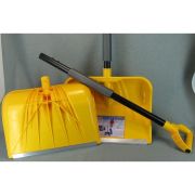 Лопата  снег пл. «Снежная королева» особопрочная 445*330мм. АЛ/Ч. желтая