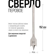 Сверло по дереву перовое 22мм
