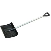 Лопата  снег пл. «ДОМБАЙ» 500*350мм. АЛ/Ч. черная