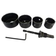 Набор кольцевых пил по дереву 6шт с державкой 32-55