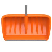 Лопата снег пл. «ПОЛЮС ПРЕМИУМ»  380*600мм. с мет./пл. Б/Ч. Оранжевая/15/