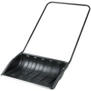 Движок для снега «ЛЮКС» 700 х 465мм. пластмас. с металл ручкой Черный