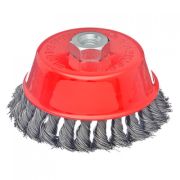 Щетка для УШМ «чашка»100 мм. крученая метал. проволока М14 /Hobbi/