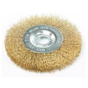 Щетка-крацовка для УШМ плоская,желтая 125 мм/Hobbi/