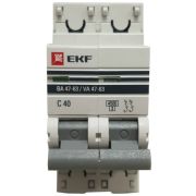 Выключатель автоматический ЕКF ВА 47-63 2P 40А/С