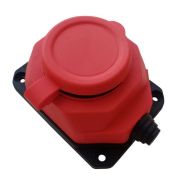 Розетка с/з КАУЧУК Квадратная влагозащищенная,Цветная