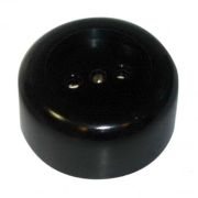 Розетка о/у круглая керамика черная