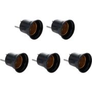 Патрон-Вилка Е27 прямой,черный